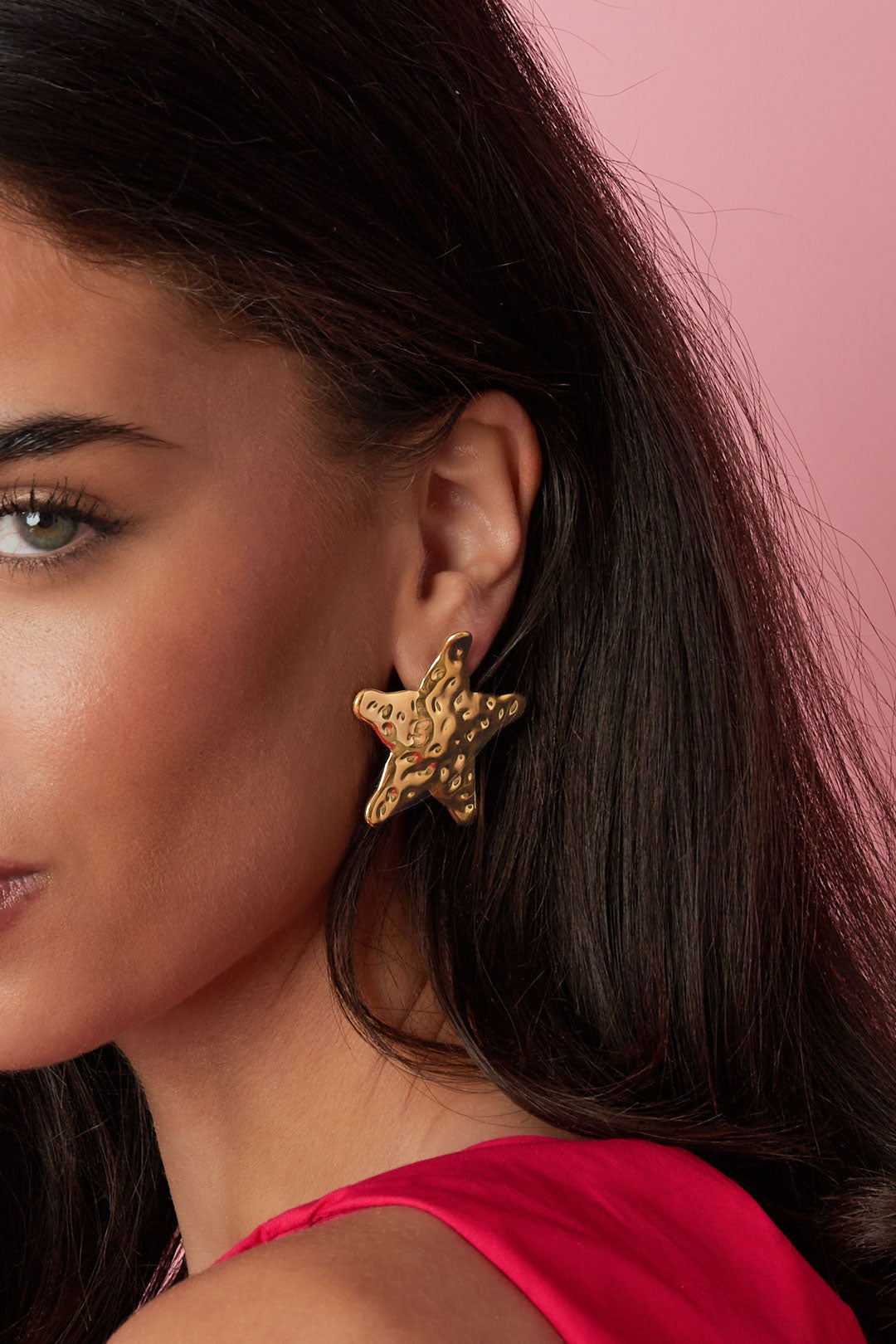 Puces d'oreilles pour femmes en acier inoxydable avec motif étoile – doré et argenté – photo 3