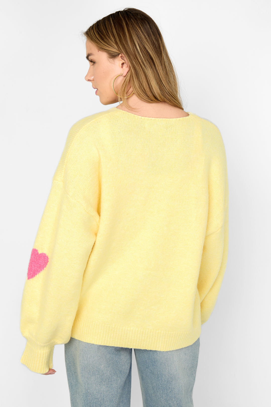 Dames Love Me cardigan van polyester met hart – productfoto 7