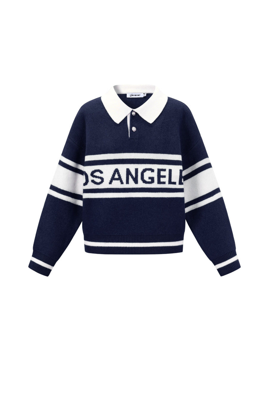 Pull tricoté pour femme avec imprimé texte