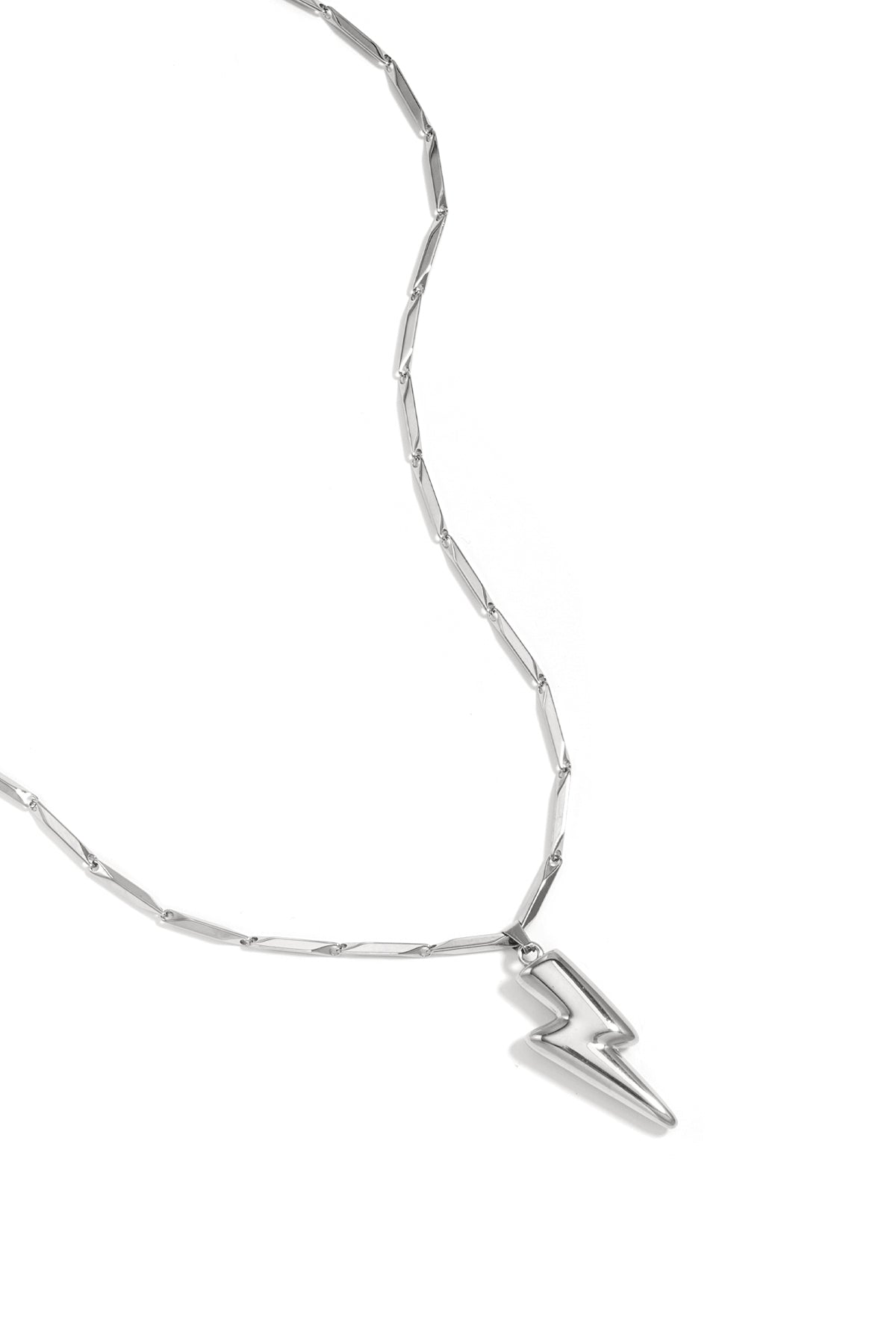 Women's necklace with organic shaped stainless steel pendant – gold-toned