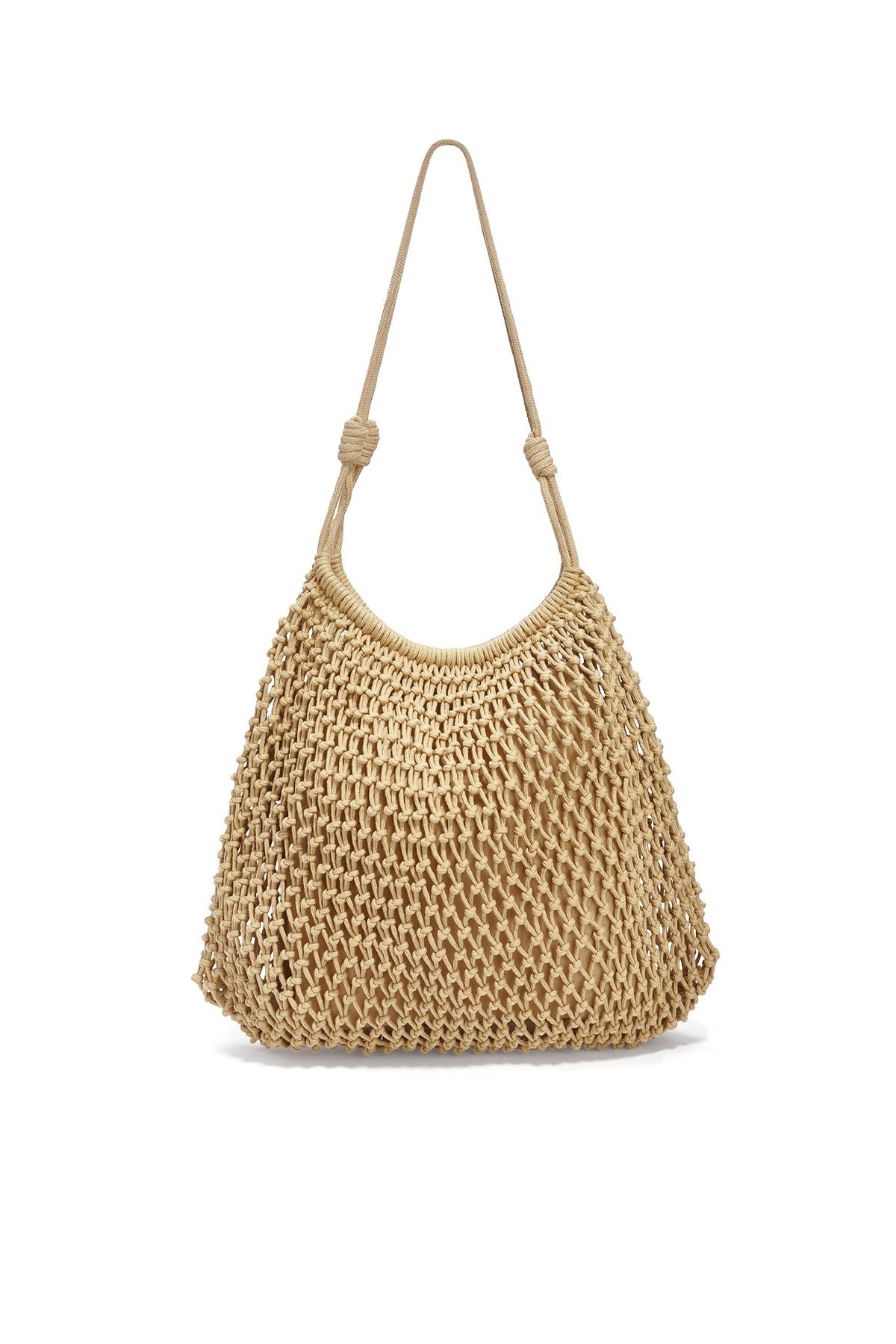 100% cotton beach bag with plain design and braided detail with open top