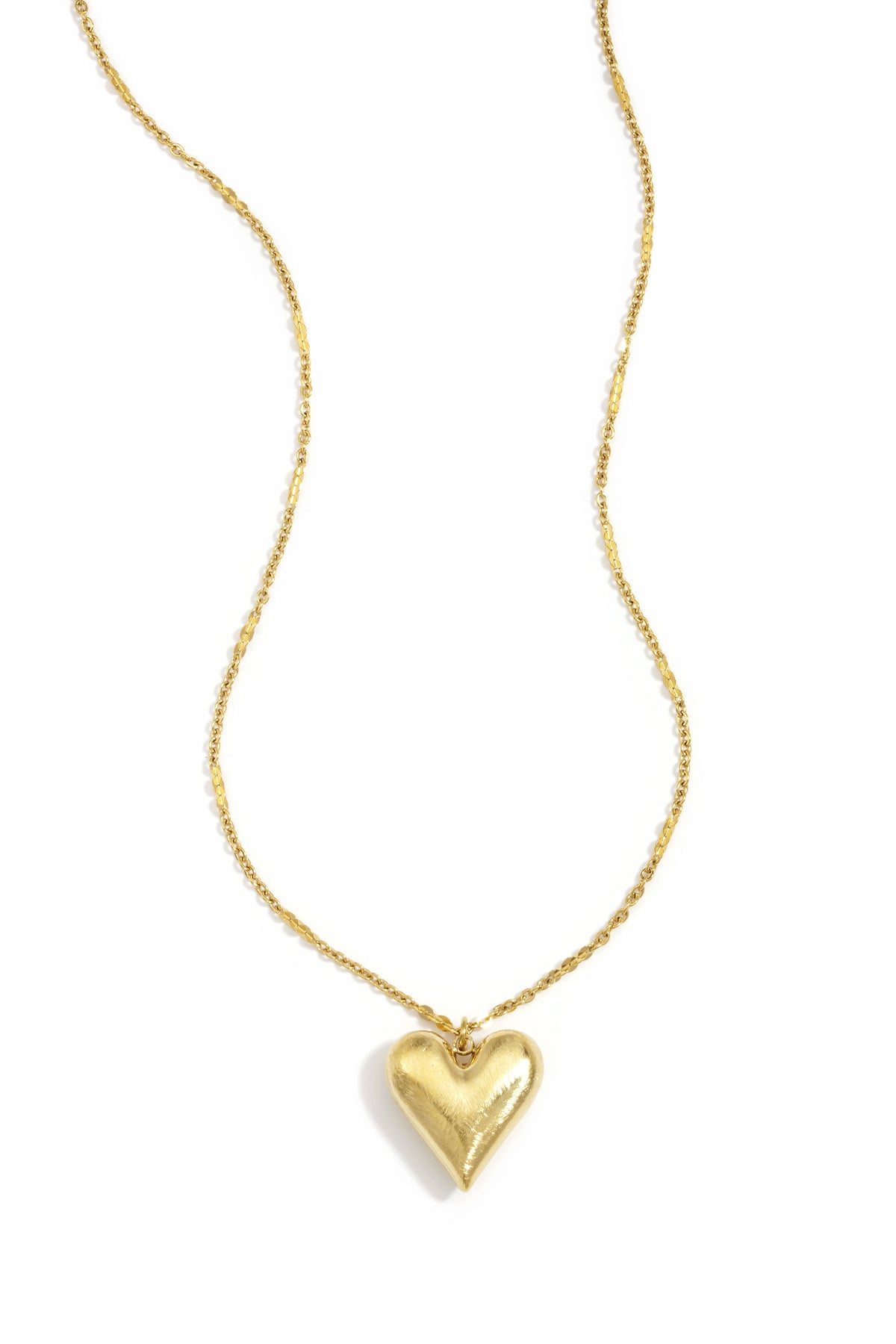 Collier pour femme en acier inoxydable 304 avec pendentif en forme de cœur – doré