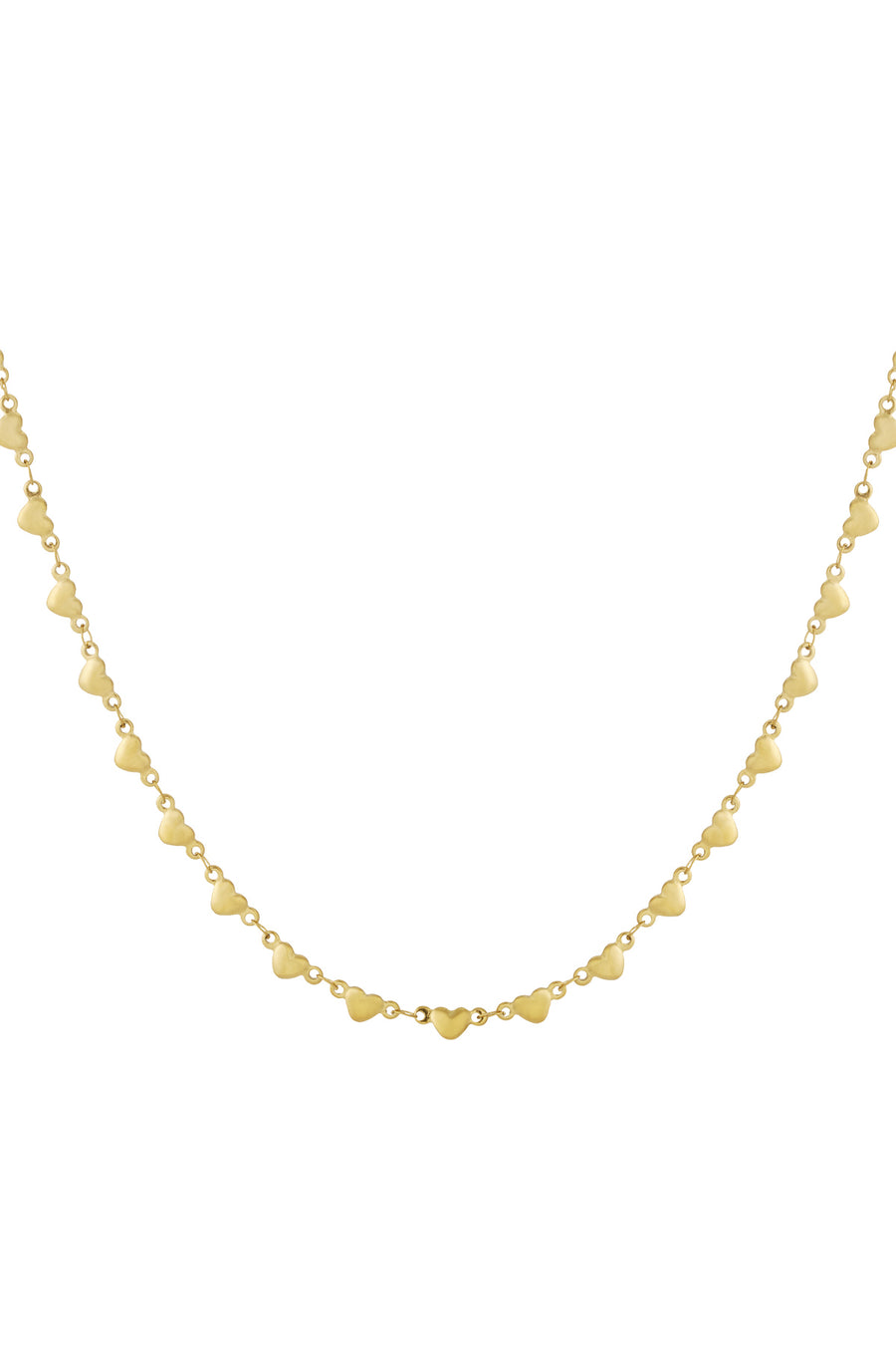 Long collier pour femmes en acier inoxydable 304 avec pendentif cœur – couleur or