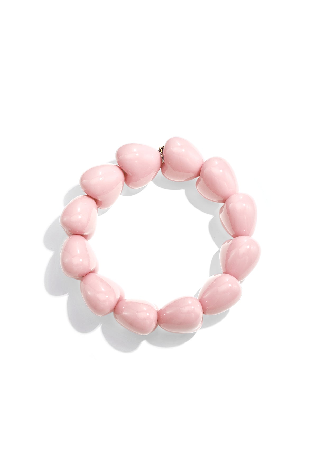 Armband met chunky harten kralen