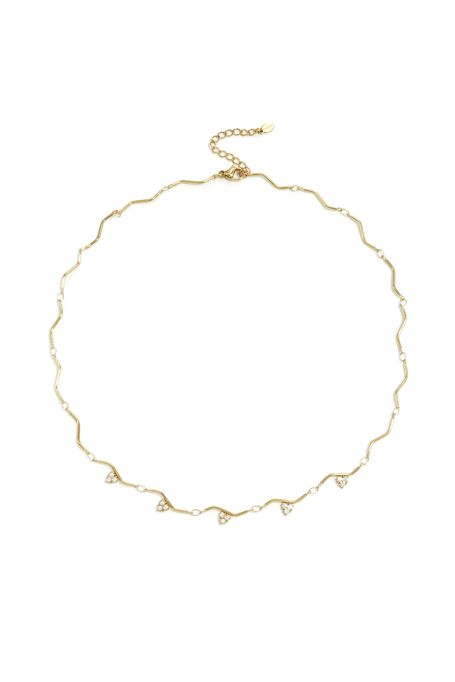 Collier à maillons en acier inoxydable pour femme avec détail de maillons – coloris doré