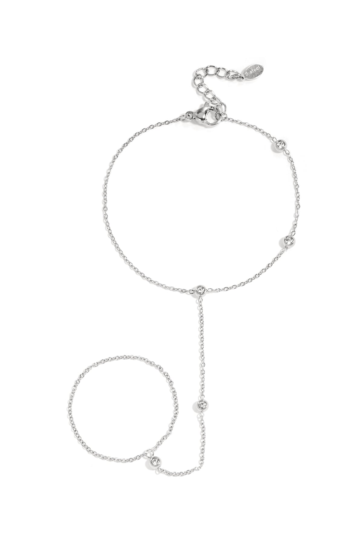 Chaîne de main pour femme en acier inoxydable avec détail maillons – doré