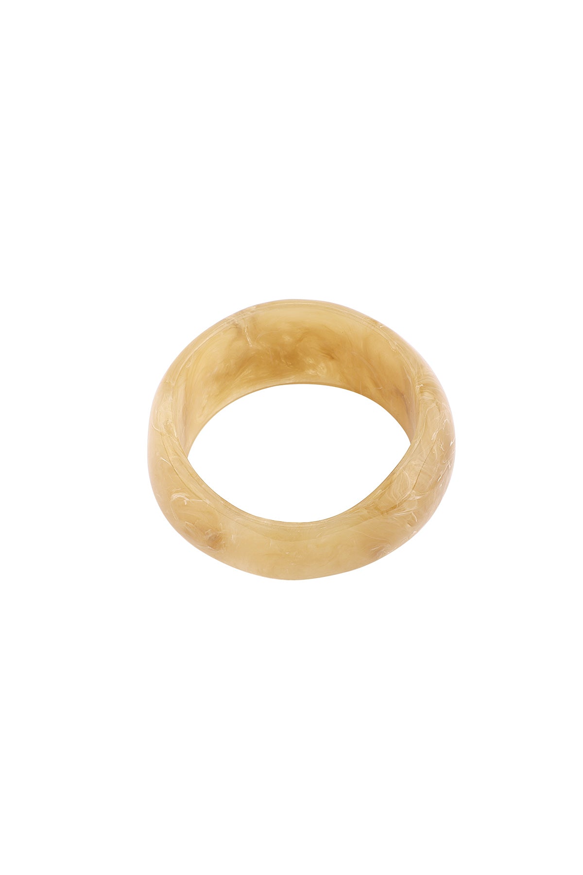 Bracelet jonc en acrylique uni pour femme – gris – décontracté