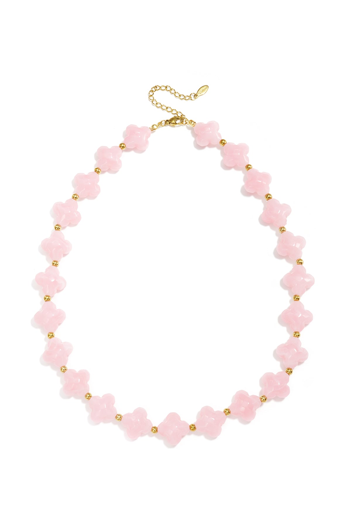 Kralenketting met klaver kraaltjes