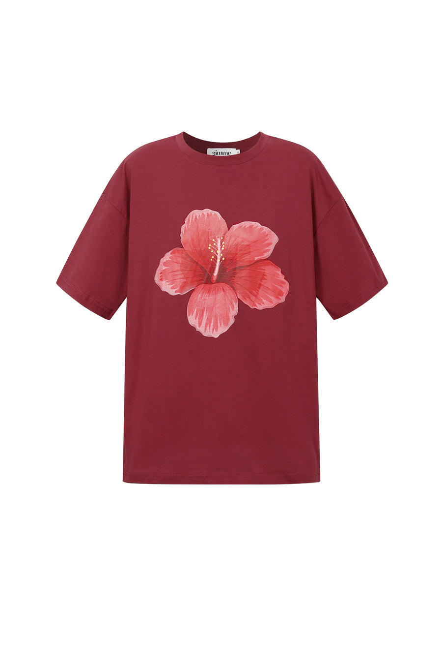 Dames T-shirt van katoen met tropische bloemenprint