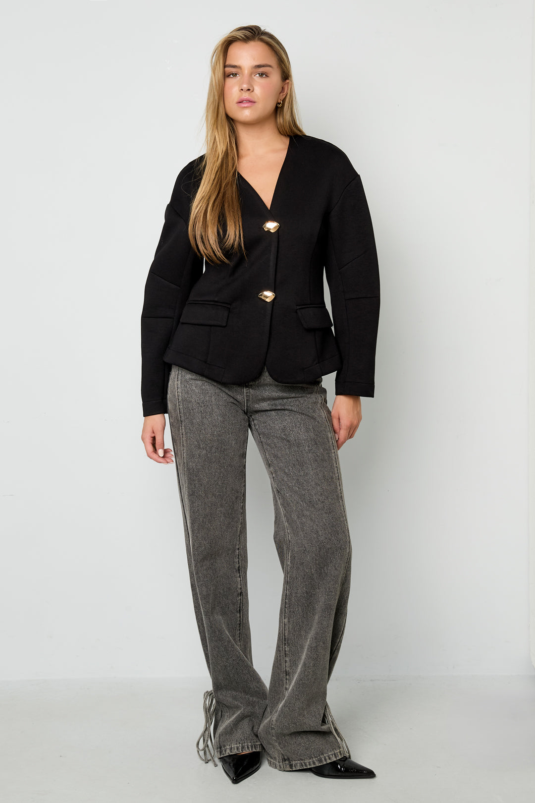 Dames elegant pak van polyester in drie kleuren – productfoto 4