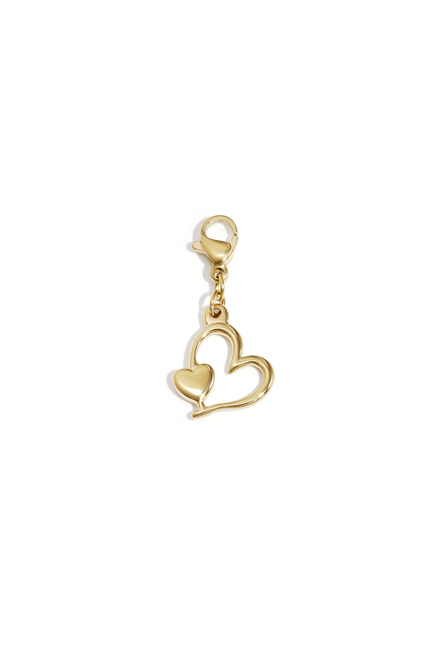 Composant de bijoux en acier inoxydable 304 avec cœur – couleur or
